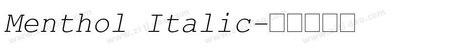 Menthol Italic字体转换